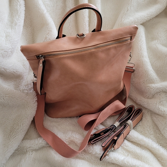 Fashion Blush Pink Crossbody/Backpack - Picture 2 of 12